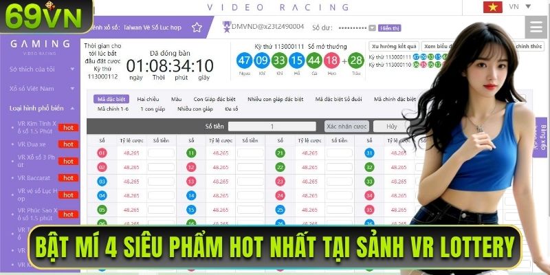 Bật mí 4 siêu phẩm hot nhất tại sảnh VR Lottery