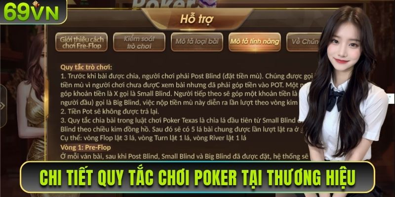 Chi tiết quy tắc chơi Poker tại thương hiệu