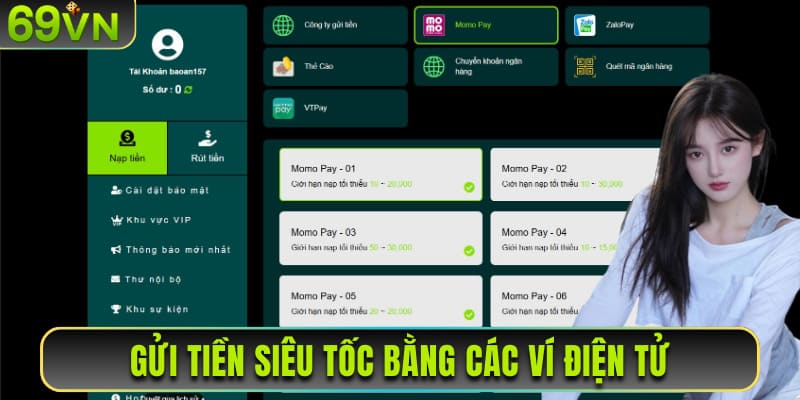 Gửi tiền siêu tốc bằng các ví điện tử