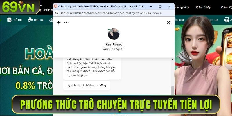 Phương thức trò chuyện trực tuyến tiện lợi