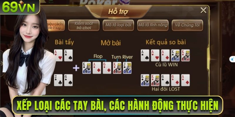 Xếp loại các tay bài, các hành động thực hiện